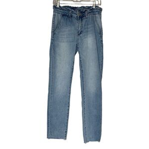 Ashley Mason light acid wash paper bag‎ jean. Size 9